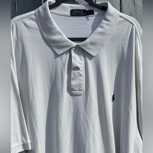 Polo Ralph Lauren White Shirt Men’s 3XB/ 3G Button Up Collard Preppy Logo Casual